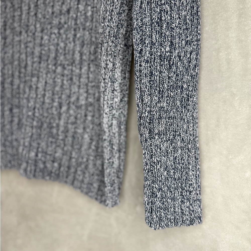 Express Heathered Blue V-Neck Sweater - Picture 3 of 6